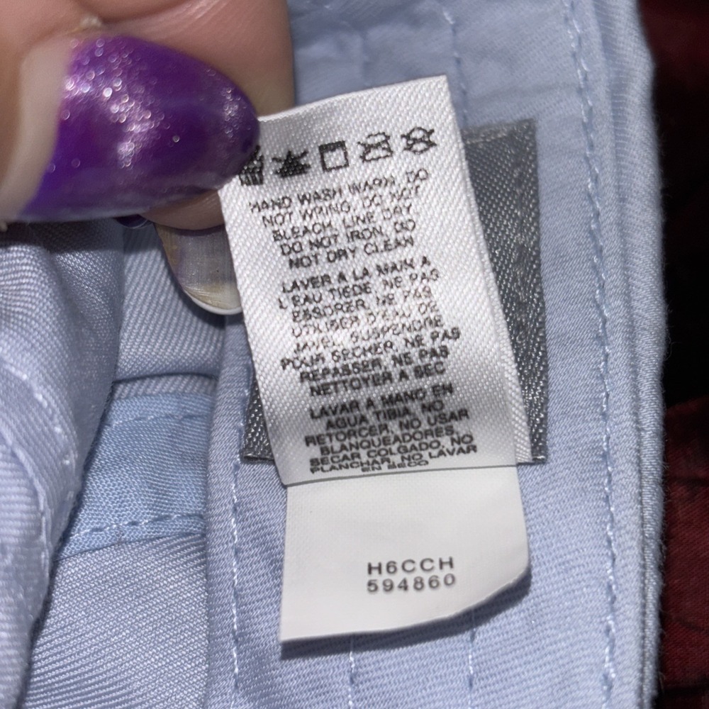 Vtg Nike Light Blue Poly/Cotton Hook & Loop Strap Silver Tag Blue Swoosh Hat/Cap - Picture 12 of 15